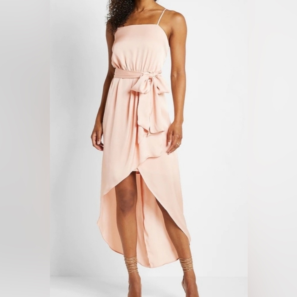 Express Peach High-Low flowy dress, Size XS